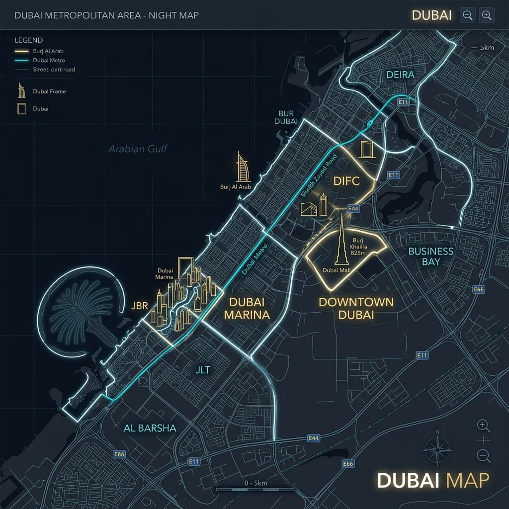 Dubai Map Texture